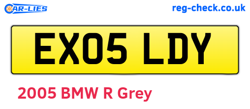 EX05LDY are the vehicle registration plates.