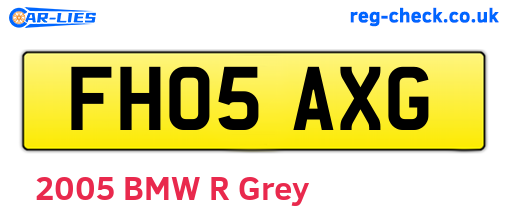 FH05AXG are the vehicle registration plates.