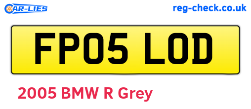 FP05LOD are the vehicle registration plates.
