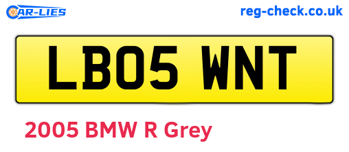 LB05WNT are the vehicle registration plates.