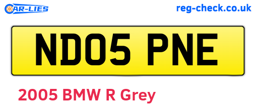 ND05PNE are the vehicle registration plates.