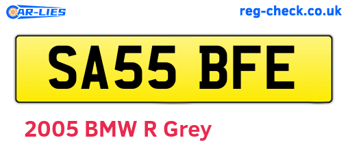 SA55BFE are the vehicle registration plates.