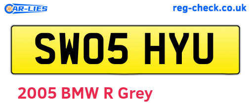 SW05HYU are the vehicle registration plates.