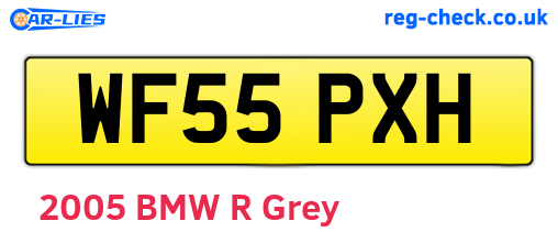 WF55PXH are the vehicle registration plates.