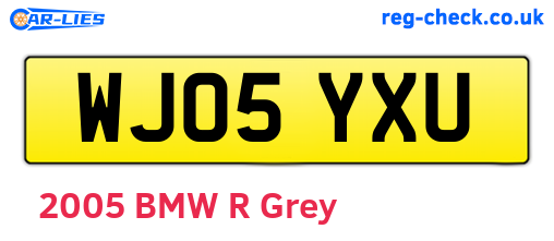 WJ05YXU are the vehicle registration plates.