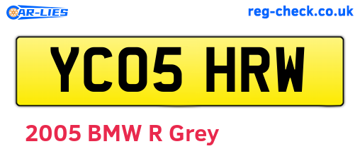 YC05HRW are the vehicle registration plates.