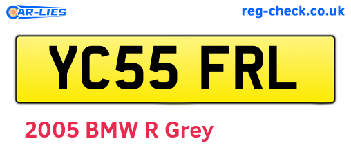 YC55FRL are the vehicle registration plates.