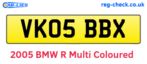 VK05BBX are the vehicle registration plates.