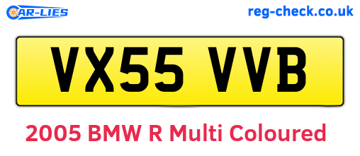 VX55VVB are the vehicle registration plates.