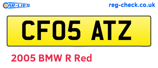 CF05ATZ are the vehicle registration plates.