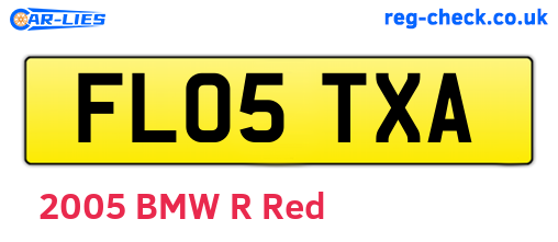 FL05TXA are the vehicle registration plates.