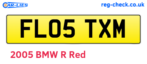 FL05TXM are the vehicle registration plates.
