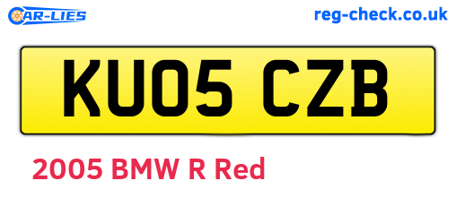 KU05CZB are the vehicle registration plates.