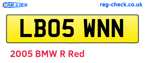 LB05WNN are the vehicle registration plates.