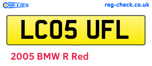 LC05UFL are the vehicle registration plates.