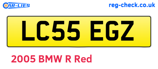 LC55EGZ are the vehicle registration plates.