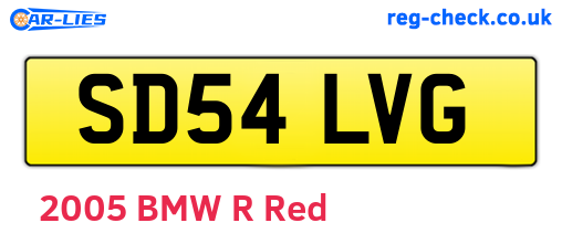 SD54LVG are the vehicle registration plates.