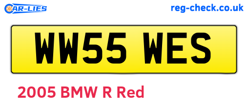 WW55WES are the vehicle registration plates.