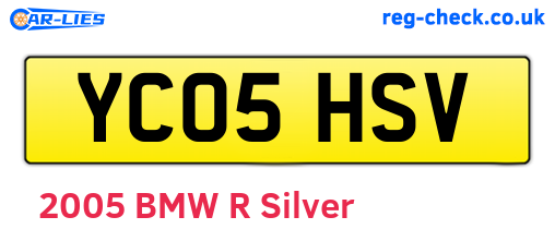 YC05HSV are the vehicle registration plates.