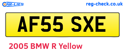 AF55SXE are the vehicle registration plates.