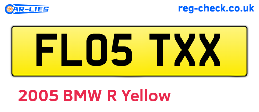 FL05TXX are the vehicle registration plates.
