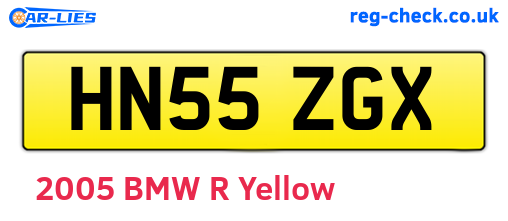 HN55ZGX are the vehicle registration plates.
