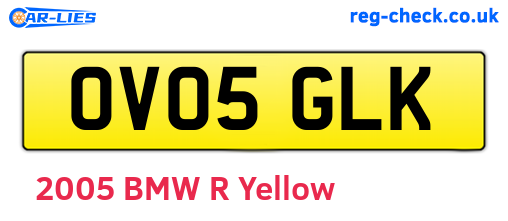 OV05GLK are the vehicle registration plates.