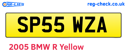 SP55WZA are the vehicle registration plates.