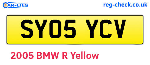 SY05YCV are the vehicle registration plates.