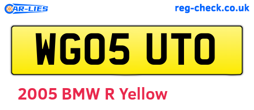 WG05UTO are the vehicle registration plates.