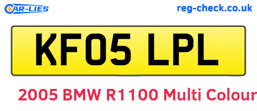 KF05LPL are the vehicle registration plates.