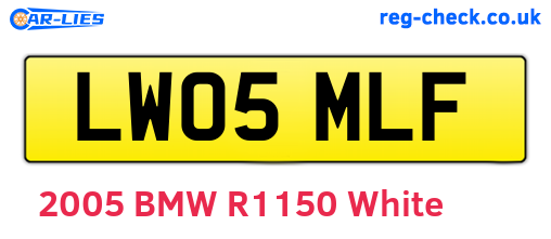LW05MLF are the vehicle registration plates.
