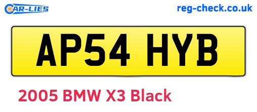 AP54HYB are the vehicle registration plates.