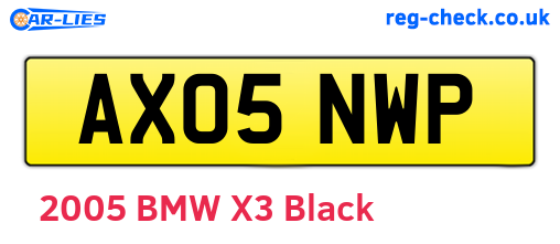 AX05NWP are the vehicle registration plates.