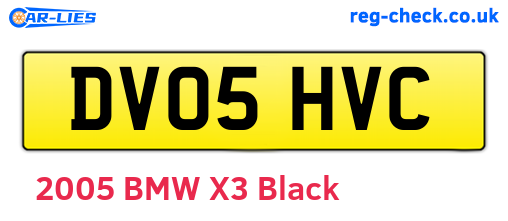 DV05HVC are the vehicle registration plates.