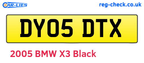 DY05DTX are the vehicle registration plates.
