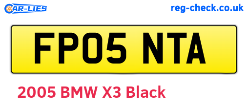 FP05NTA are the vehicle registration plates.