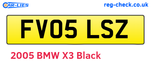 FV05LSZ are the vehicle registration plates.