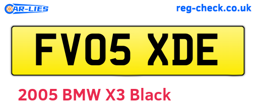 FV05XDE are the vehicle registration plates.