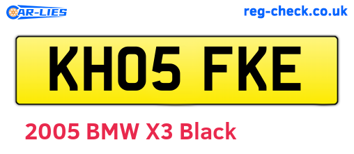 KH05FKE are the vehicle registration plates.