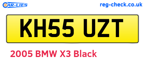 KH55UZT are the vehicle registration plates.