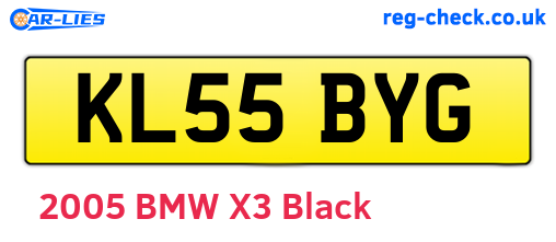 KL55BYG are the vehicle registration plates.