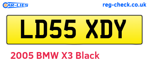 LD55XDY are the vehicle registration plates.