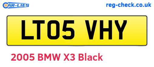 LT05VHY are the vehicle registration plates.