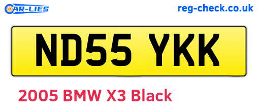 ND55YKK are the vehicle registration plates.