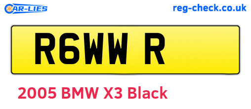 R6WWR are the vehicle registration plates.
