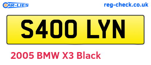 S400LYN are the vehicle registration plates.