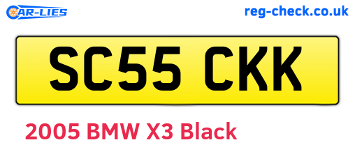 SC55CKK are the vehicle registration plates.