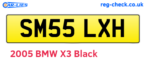 SM55LXH are the vehicle registration plates.