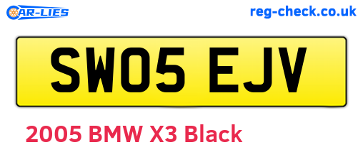 SW05EJV are the vehicle registration plates.